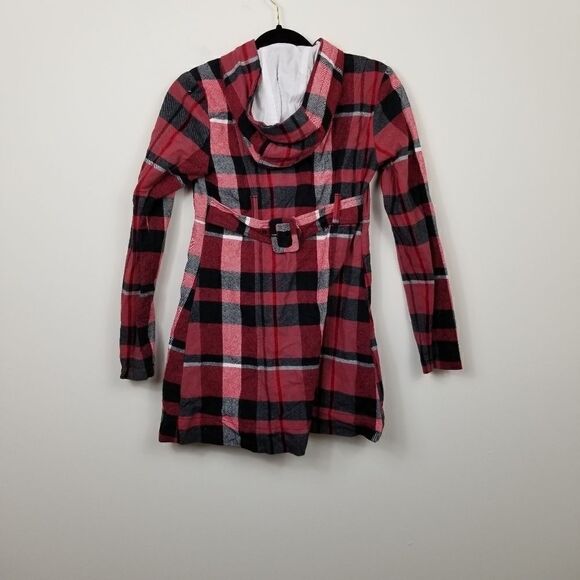 Hurley Plaid Hoodie Jacket. Red&Black XS - Picture 6 of 12